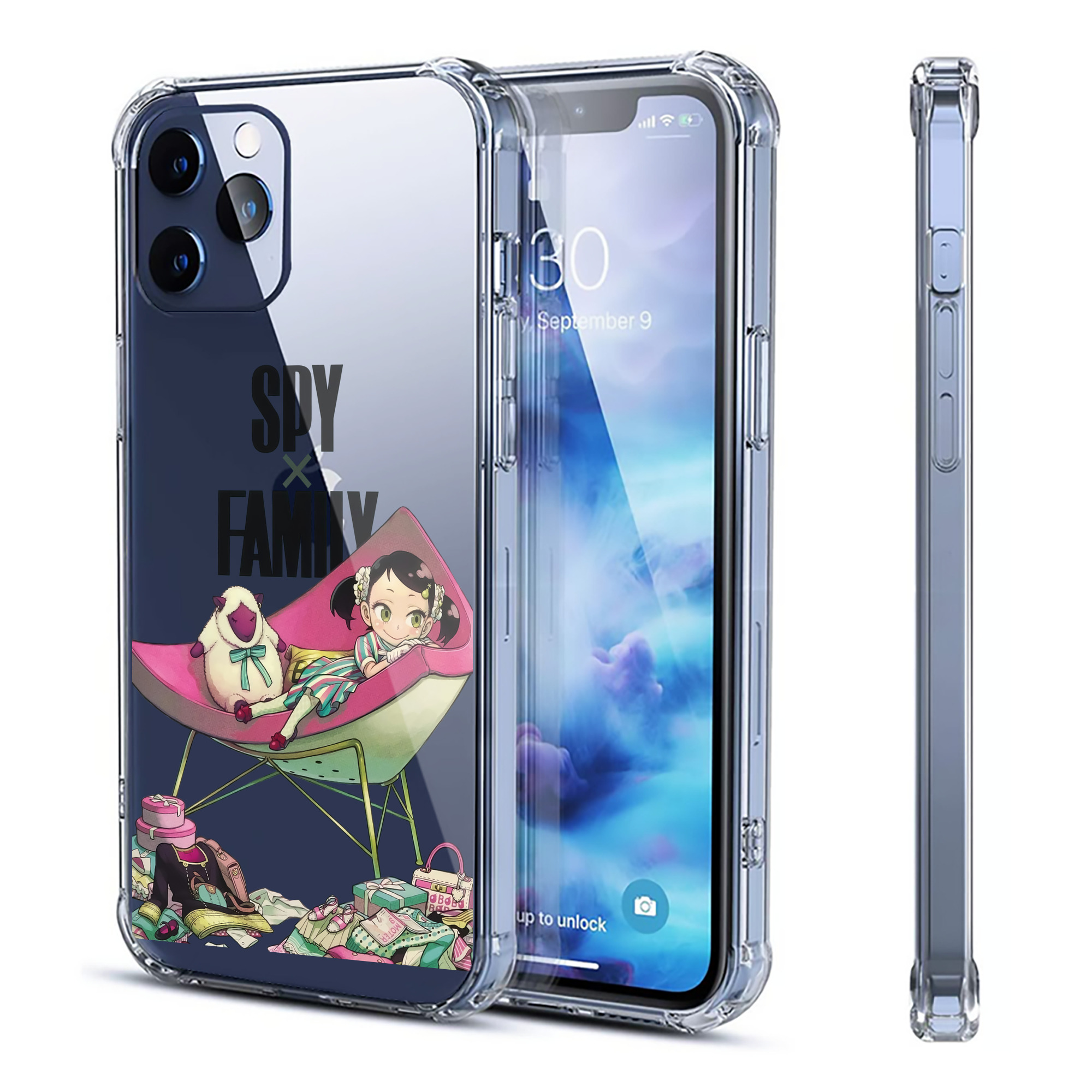 （画像用） SPY×FAMILY间谍家家酒 【iPhone 12シリーズ対応】透明スマホケース（クリアソフトケース）